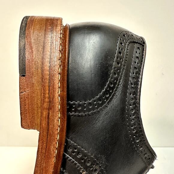 EXCELLENT Oak Street Bootmakers Wingtip Brogue Blucher Black Chromexcel 7.5 - Picture 11 of 11